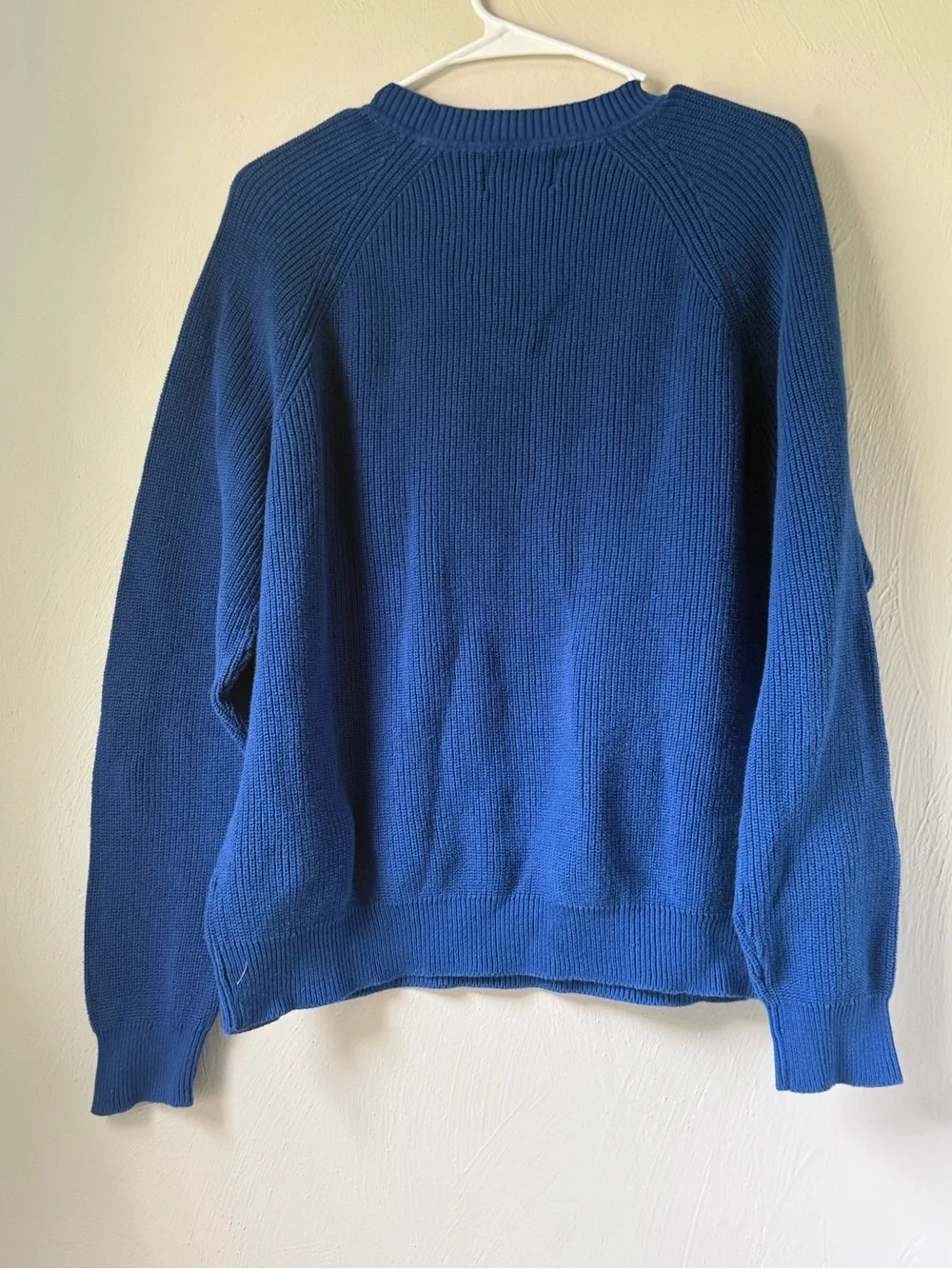 American Eagle Royal Blue Ribbed Crewneck Sweater